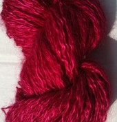 Vinterverkstans Silkemohair cerise handfärgat