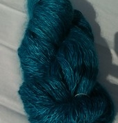 Vinterverkstans Silkemohair turkos handfärgat
