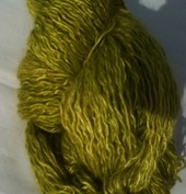 Vinterverkstans Silkemohair lime handfärgat
